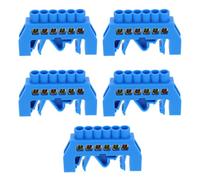 SEWOART Barre de distribution à 5 bornes en cuivre bornier à vis pour mise à la terre 6 positions isolation neutre et terre résistance haute température pour boîtes de distribution