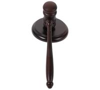 SEWOART Bois de Marteau Base Juge pour Vente aux Enchères | Maillet Sonore, Accessoire de Costume pour Juge, Usage École et Enchères, Bois, Base Incluse