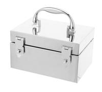 SEWOART Boîte de Rangement Verrouillable Acier Inoxydable Caisse à Monnaie Sécurisée avec Serrure à Clé Caisse Multifonction pour Maison Bureau Billets et Outils