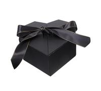 SEWOART Boîte Portable Romantique Avec Nœud Pour Mariage Pour Bonbons Bijoux Artisanat De Fête Noir