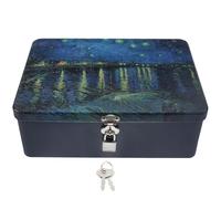 SEWOART Boîte Tôle avec Serrure Vintage Petite Boîte de Rangement Métallique Décorative pour Bijoux Souvenirs et Petits Objets Rangement Sécurisé pour Maison et Bureau