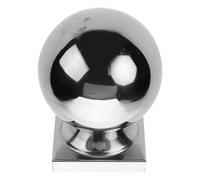 SEWOART Boule de Balustrade Ronde en Acier Inoxydable 60 MM Base Carrée, Accessoire pour Poteau de Clôture, Embout de Rampe d'Escalier Robuste, pour Portails et Garde-Corps Extérieurs