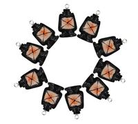 SEWOART Breloque Vintage Résistante la Déformation en Résine Noire Mini Lanterne 20 Pièces Halloween pour Création de Bijoux DIY et Centres de Table