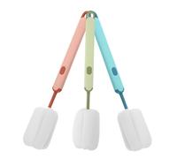 SEWOART Brosse à Long Manche Pour Bouteille Et Tasse Lot De 3 Brosse De Nettoyage Pour Bouilloire Fournitures Cuisine Pour Nettoyage En Profondeur Et Biberons