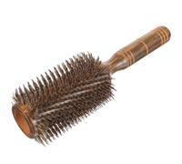 SEWOART Brosse Ronde Brosse de Coiffage Poils de Sanglier pour Brushing en Bois Portable pour Sèche-cheveux pour Cheveux Ondulés à Domicile