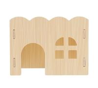 SEWOART Cachette à Hamster en Bois Naturel Non Traité, Petite Maison Sécurisée Multifonction, Habitat Confortable pour Petits Animaux, Accessoires pour Hamsters Et Gerbilles, Usage en Cage