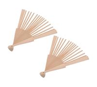 SEWOART Cadres Bois Brut pour Éventails Pliants 2 Pièces Matériau Naturel pour Fabrication Artisanale et Loisirs Créatifs