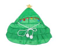 SEWOART Cape de Noël pour Chien et Chat Petit Format Costume de Lutin avec Pompons Étoile Cape Ajustable Douce Tenue Festive pour Chiots et Chatons Déguisement Sapin de Noël Élégant