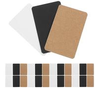 SEWOART Cartes Vierges à Message 300 Pcs Papier Kraft Blanc et Noir pour Diy, Cartes de Mots Anglais à Colorier, Fournitures Bureau et Scolaire pour Vœux, Invitations et Créations