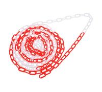 SEWOART Chaîne de Délimitation Plastique Rouge et Blanche pour Sécurité Routière Barrière Avertissement et Haute Visibilité Chaîne Avertissement pour Parking et Contrôle de Trafic