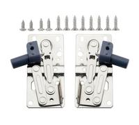 SEWOART Charnières Pliantes en Acier Inoxydable 45° pour Meuble sous Évier, Lot 1 Paire, Charnières Robustes à Fermeture Automatique, Quincaillerie pour Plateau Basculant, Usage la Cuisine