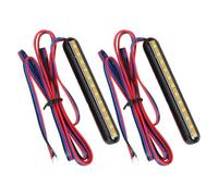 SEWOART Clignotants à Led Pour Motocyclette 2 Pièces Éclairage De Plaque D'immatriculation Double Couleur Blanc Et Jaune Lumineux Étanche Dynamique Sécurité Nuit Pour Motard