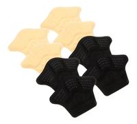 SEWOART Coussinets de Talon Antidérapants 8 Pcs en Gel Épais et Fin Beige et Noir, Semelles Intérieures Rembourrées pour Chaussures Sport, Travail et Talons, Protection Ampoules