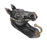 SEWOART Crochet en forme d'animal tête de cheval, patère murale créative en alliage de zinc et résine, support pour chapeaux et sacs, adapté pour entrée et décoration d'intérieur, 1 pièce