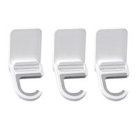 SEWOART Crochets Muraux 3pcs Auto-adhésifs pour Balai et Serpillière Blanc en Abs Silicone, Support Mural sans Perçage, Cuisine et Salle de Bain