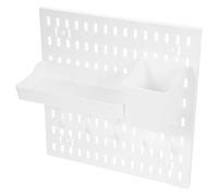 SEWOART Crochets pour Panneaux Perforés Muraux, Support Blanc Multifonction 10 Pièces pour Rangement la Cuisine, Garage et Atelier, Compatible Panneaux Perforés D'affichage, Solution