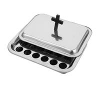 SEWOART De Communion Assiette Frite Plateau Rond Plateau De Verre à Vin Assiette à Couverte Bac à Fournitures D'église Acier Inoxydable