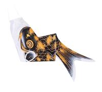 SEWOART Drapeau Carpe Japonais Noir Élégante avec Impression Hot Stamping Décoration Murale Extérieure Festive pour Maison Jardin et Bateau pour Fête des Garçon Fille et Usage Annuel