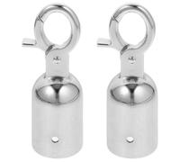 SEWOART Embouts de Corde en Acier Inoxydable Mousquetons Crochets de Fixation Moyens pour Garde-Corps Butées de Câble Résistantes pour Gestion des Foules et Séparation des Files