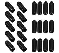 SEWOART Embouts de Protection en PVC Noir 45 MM 100 Pièces Capuchons Électriques Flexibles pour Filetage de Vis Cache-Vis Décoratifs Polyvalents pour Boulons et Câbles Protection