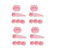 SEWOART Épingles à cheveux en forme de cochon 12pcs, Barrettes à cheveux en forme de cochon rose, alliage de zinc et résine, décoratives, pour mariage et banquets