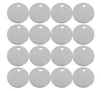 SEWOART Étiquettes Métalliques Vierges Rondes 10 MM 100 Pièces Acier Inoxydable pour Estampage et Gravure Porte-Clés Accessoires Personnalisables pour Animaux et Porte-Noms