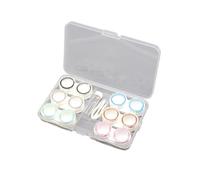 SEWOART Étui à Lentilles de Contact en Plastique Lot de 6 Compact Léger avec Clapet Sécurisé pour Voyages et Maison Usage Quotidien Portable