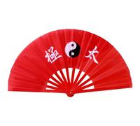 SEWOART Éventail Tai Chi Pliable Satin Portable Ventilateur Main Décoratif pour Danse Sport et Spectacles Léger et Facile à Ouvrir Accessoire Polyvalent pour Fêtes et Performances