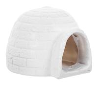 SEWOART Figurine D'igloo en Résine Réaliste pour Aquarium 9,7x8,5x7,2 Cm, Cachette pour Poissons et Crevettes, Décoration Polyvalente pour Réservoir d'eau Douce et Marine