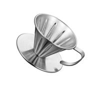 SEWOART Filtre à Café en Acier Inoxydable Petit Taille Passoire Conique Réutilisable pour Préparation Maison Entonnoir à Résidus de Thé Outil Manuel pour Infusion Précise et Usage