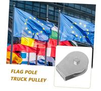 SEWOART Flagpole Pulley with Bearings Stainless Steel Swivel Smooth Lifting Wire Crane Pulley for Schools and Businesses Easy Installation and Quiet Operation