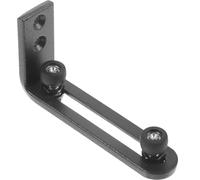 SEWOART Guide de Porte Coulissante au Sol Double Rouleau Butée de Porte de Grange en Caoutchouc Noir Quincaillerie de Plancher Kit de Fermeture Amortie Pièce Stable pour Salle de Bain