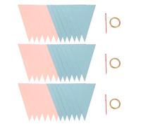 SEWOART Guirlande de Fanions Triangulaires en Papier 12 Pièces, Couleurs Perle Rose et Bleu Pailleté, Lot de 3 Banderoles pour Décoration Gender Reveal, Shower et Fête Bohème