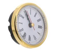 SEWOART Inserts de Cadran Horloge Fer avec Bord Doré Mouvement Quartz Rétro Kit Réparation DIY Chiffres Romains Décoration Intérieure Polyvalente
