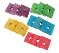 SEWOART Jouet pour Perroquet en Copeaux De Lot de 50 Pièces Multicolores Jouet Éducatif Soi-même pour Oiseaux Activité De Mâchage pour Perroquets Et Perruches Matériau Sûr pour Oiseaux