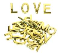 SEWOART Lettres Adhésives Maison 26 Pièces en Résine ABS Dorée 5 CM Alphabet Autocollant pour Boîte aux Lettres Décoration de Porte Numéro d'Adresse Solide et Résistant