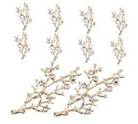 SEWOART Lot de 10 Accessoires en Alliage de Zinc Strass Perle Fleur, Décorations DIY pour Vêtements, Bijoux et Créations Artisanales, Ornements Scintillants pour Loisirs Créatifs