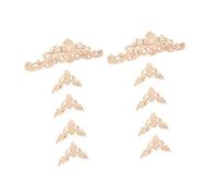 SEWOART Lot de 10 Appliques Murales Modernes en Bois Décorations pour Armoire Décoration Murale en Contreplaqué De Bouleau