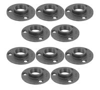 SEWOART Lot de 10 Brides de Sol en Fonte Malléable Dn20 Trois Trous Bride Décorative Industrielle Vintage pour Étagères en Fer Ferrures à Base Fixe pour Bricolage Intérieur et Mobilier