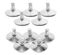 SEWOART Lot de 10 Patins de Rechange pour Fauteuil de Bureau 50 MM roulettes Fixes Antidérapantes en Métal et Plastique Protection de Sols Stratifiés et Moquettes Compatibles Chaise