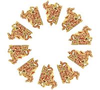 SEWOART Lot de 10 Pendentifs Cheval Chinois Dorés Miniatures Pré-Percés Breloques pour Bijoux et Loisirs Créatifs Décoration Feng Shui et Présents Nouvel An Chinois 2026