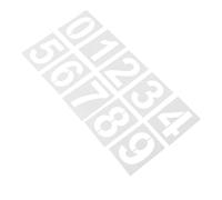 SEWOART Lot de 10 Pochoirs de Grands Chiffres Réutilisables en Plastique Solide 12,7 Cm pour Numéros D’adresse Extérieure, pour Boîtes aux Lettres, Trottoirs et Clôtures, Résistant