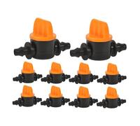 SEWOART Lot de 10 Vannes D'arrêt d'eau en Plastique pour Micro-Tubes 4/7, Raccords Irrigation Goutte à Goutte pour Jardin, Balcon Et Terrasse, Contrôle Réglable du Débit, Accessoires Solide Abs