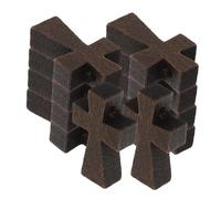 SEWOART Lot de 100 Pendentifs Croix en Bois Naturel Mini Breloques Percées pour Bijoux de Foi et Artisanat Créatif Charme Crucifix Miniature pour Créations DIY Porte-Clés et