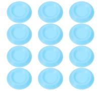 SEWOART Lot de 12 Mangeoires en Plastique Bleu pour Petits Insectes et Cafards Bols Ronds Compacts pour Terrarium, Bol d'eau et Nourriture pour Reptiles et Invertébrés, Accessoire