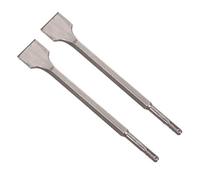 SEWOART Lot De 2 Burins Plats Élargis Hexagonaux Pour Marteau-perforateur Électrique, Ciseau Plat 14 x 250 x 40 Mm, Acier Traité Peinture, Usage Murs Ciment Brique Pierre