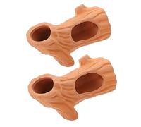 SEWOART Lot De 2 Cachettes pour Poissons Et Crevettes Décorations en Pierre pour Aquarium Habitat Rochers Grottes Ornements pour Aquarium LED Petites Céramiques