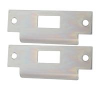 SEWOART Lot de 2 Gâches de Porte Intérieure Universelles 12,2 X 4,8 Cm en Métal Solide, Plaques de Verrouillage de Sécurité Anti-rayures pour Maison, Bureau et Espaces Publics,