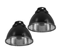 SEWOART Lot De 2 -Jour Chauffants pour Lampes Chauffantes pour Reptiles Protection De Lampe Réflecteur Dôme Noir