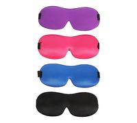 SEWOART Lot de 2 Masques de Sommeil pour Garçons Et Filles Respirants 3d Résistants à La Lumière en Matériau Solide pour Femmes Et Hommes 4 Pièces